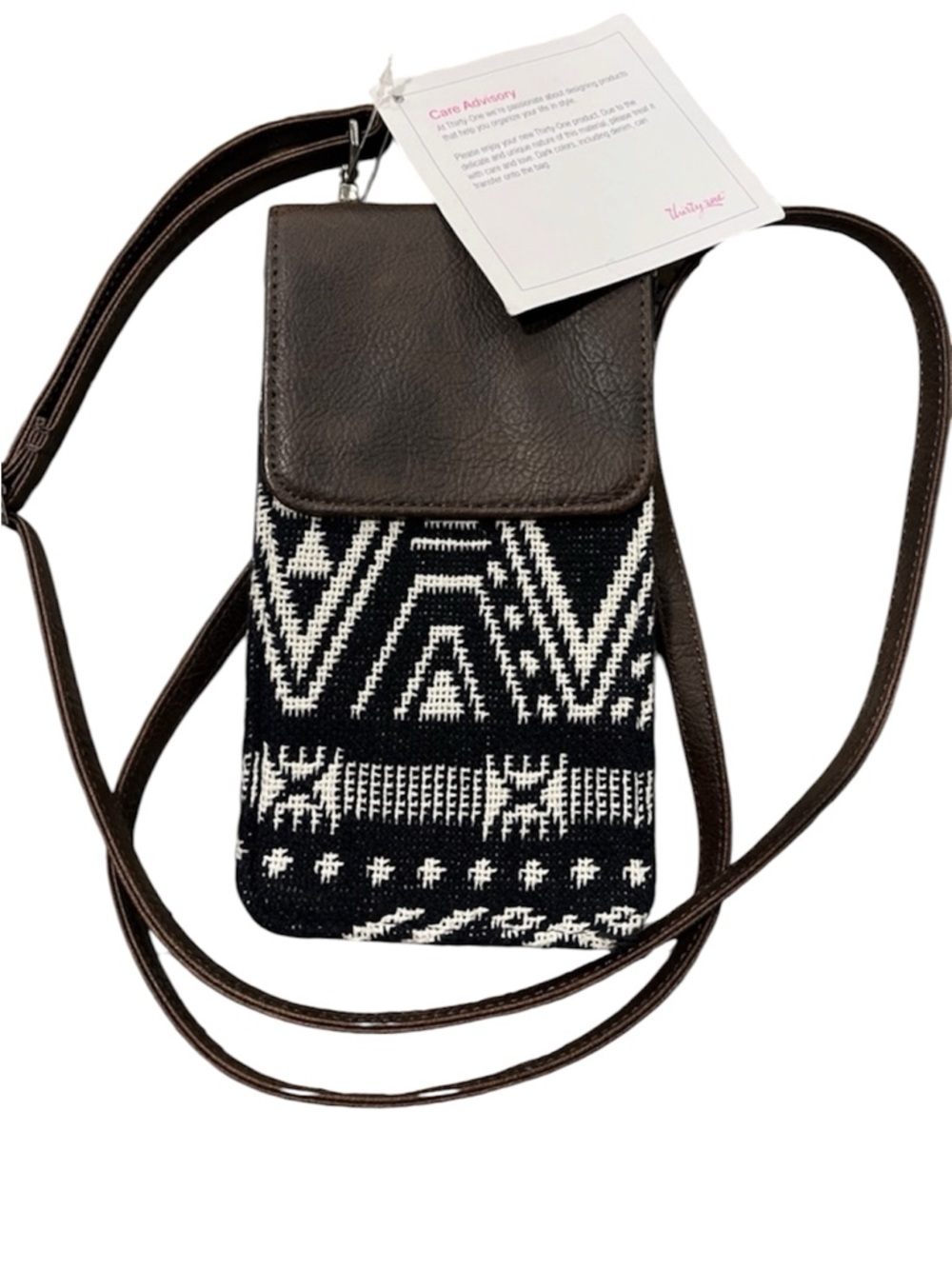 Thirty-One NWT Call Me Phone Purse Rio Weave Patterned Crossbody Bag Southwest